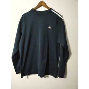 Men's Vintage Adidas Navy XL Tracksuit Sweatshirt 3 White Stripes 2008